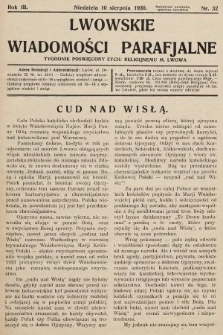 Lwowskie Wiadomości Parafialne : tygodnik poświęcony życiu religijnemu m. Lwowa. 1930, nr 32