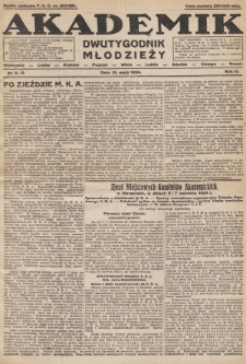 Akademik : dwutygodnik młodzieży. R. 3. 1924, nr 6-8