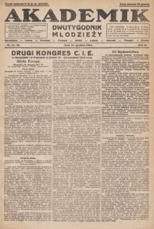 Akademik : dwutygodnik młodzieży. R. 3. 1924, nr 13-18