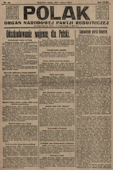 Polak : organ Narodowej Partii Robotniczej. 1921, nr 46