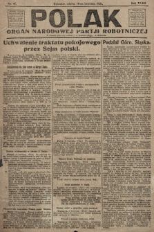 Polak : organ Narodowej Partii Robotniczej. 1921, nr 87 [po konfiskacie]