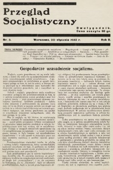 Przegląd Socjalistyczny. 1932, nr 3