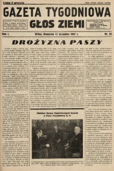 Gazeta Tygodniowa : głos ziemi. 1937, nr 22