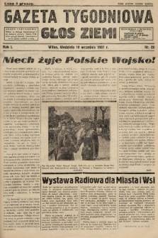 Gazeta Tygodniowa : głos ziemi. 1937, nr 23