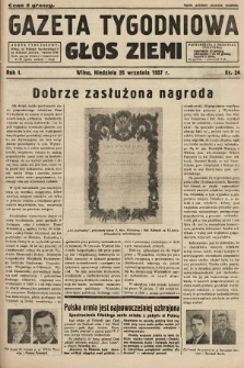 Gazeta Tygodniowa : głos ziemi. 1937, nr 24