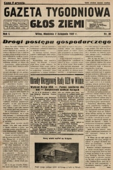 Gazeta Tygodniowa : głos ziemi. 1937, nr 30