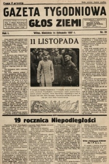 Gazeta Tygodniowa : głos ziemi. 1937, nr 31