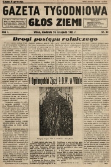 Gazeta Tygodniowa : głos ziemi. 1937, nr 33