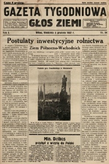Gazeta Tygodniowa : głos ziemi. 1937, nr 34