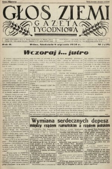 Głos Ziemi : gazeta tygodniowa. 1938, nr 2