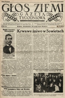 Głos Ziemi : gazeta tygodniowa. 1938, nr 5