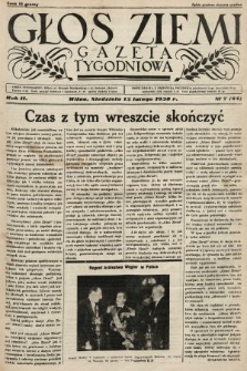 Głos Ziemi : gazeta tygodniowa. 1938, nr 7