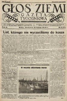 Głos Ziemi : gazeta tygodniowa. 1938, nr 8