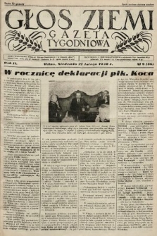 Głos Ziemi : gazeta tygodniowa. 1938, nr 9