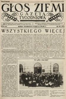 Głos Ziemi : gazeta tygodniowa. 1938, nr 10