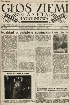 Głos Ziemi : gazeta tygodniowa. 1938, nr 11