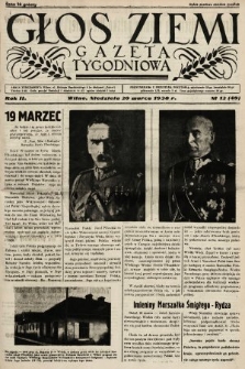 Głos Ziemi : gazeta tygodniowa. 1938, nr 12