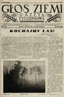 Głos Ziemi : gazeta tygodniowa. 1938, nr 18