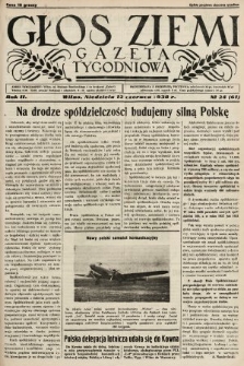 Głos Ziemi : gazeta tygodniowa. 1938, nr 24
