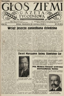 Głos Ziemi : gazeta tygodniowa. 1938, nr 26