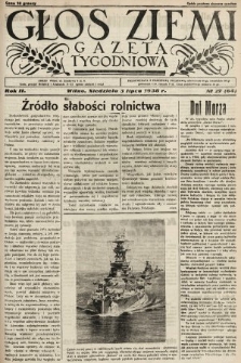 Głos Ziemi : gazeta tygodniowa. 1938, nr 27