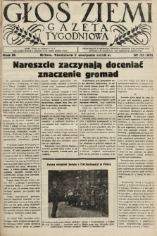 Głos Ziemi : gazeta tygodniowa. 1938, nr 32