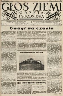 Głos Ziemi : gazeta tygodniowa. 1938, nr 36