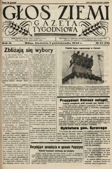 Głos Ziemi : gazeta tygodniowa. 1938, nr 41