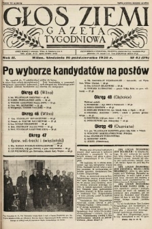 Głos Ziemi : gazeta tygodniowa. 1938, nr 42