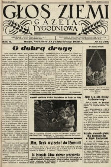 Głos Ziemi : gazeta tygodniowa. 1938, nr 43