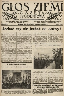 Głos Ziemi : gazeta tygodniowa. 1939, nr 5