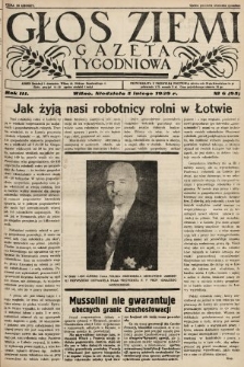 Głos Ziemi : gazeta tygodniowa. 1939, nr 6