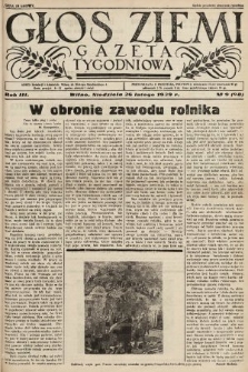 Głos Ziemi : gazeta tygodniowa. 1939, nr 9