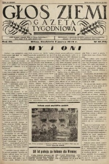 Głos Ziemi : gazeta tygodniowa. 1939, nr 10