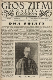 Głos Ziemi : gazeta tygodniowa. 1939, nr 11