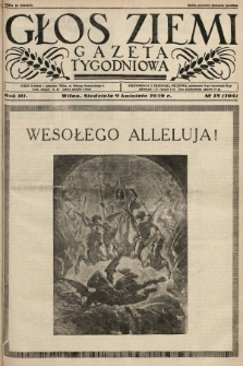 Głos Ziemi : gazeta tygodniowa. 1939, nr 15