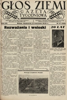 Głos Ziemi : gazeta tygodniowa. 1939, nr 17