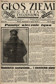Głos Ziemi : gazeta tygodniowa. 1939, nr 19
