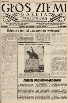 Głos Ziemi : gazeta tygodniowa. 1939, nr 21