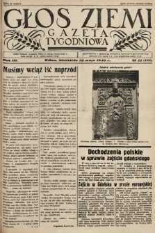 Głos Ziemi : gazeta tygodniowa. 1939, nr 22