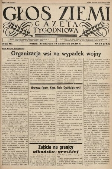 Głos Ziemi : gazeta tygodniowa. 1939, nr 24