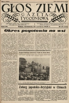 Głos Ziemi : gazeta tygodniowa. 1939, nr 25