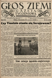 Głos Ziemi : gazeta tygodniowa. 1939, nr 26