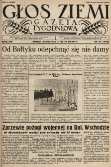 Głos Ziemi : gazeta tygodniowa. 1939, nr 27