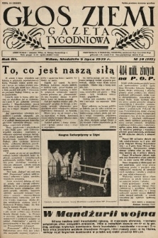 Głos Ziemi : gazeta tygodniowa. 1939, nr 28