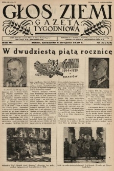 Głos Ziemi : gazeta tygodniowa. 1939, nr 32