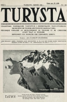 Turysta : czasopismo poświęcone turystyce i przemysłowi turystycznemu. 1928, nr 1
