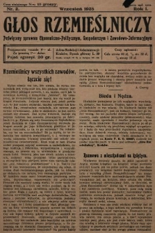 Głos Rzemieślniczy : poświęcony sprawom ekonomiczno-polit., gospodarczym i zawodowo-informacyjnym. 1928, nr 2