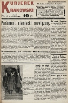 Kurjerek Krakowski. 1932, nr 13