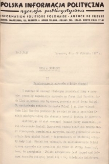 Polska Informacja Polityczna : agencja publicystyczna = Information Politique Polonaise : agence de presse. 1937, nr 3 (42)